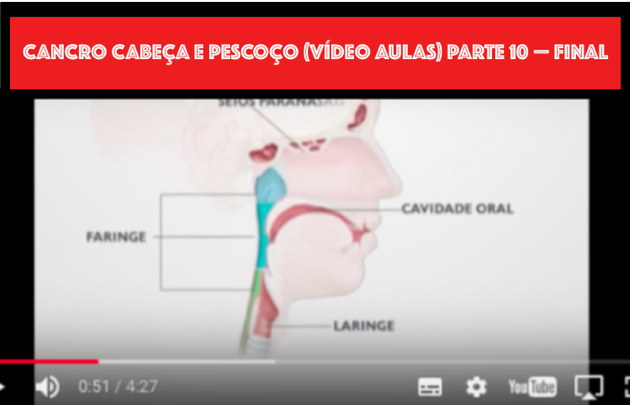 Cancro de cabeça e pescoço - (Videos Aulas) - Parte 10 - Final