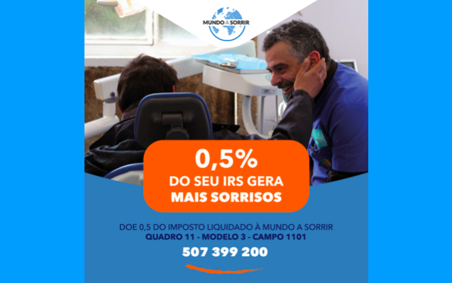 Ajude a Mundo A Sorrir a gerar mais sorrisos com 0,5% do seu IRS