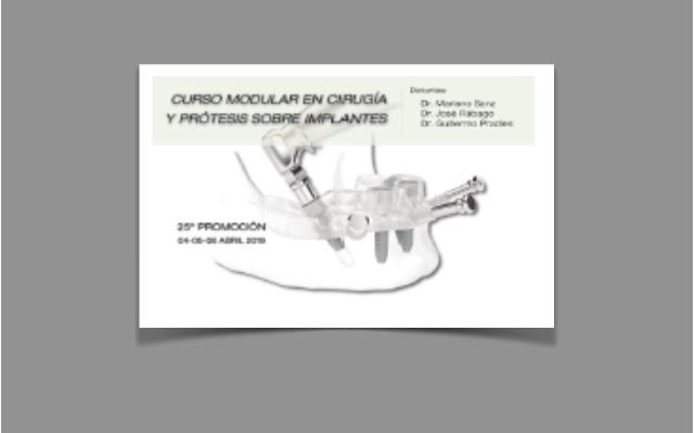 Curso modular de Cirurgia e Prótese sobre implantes