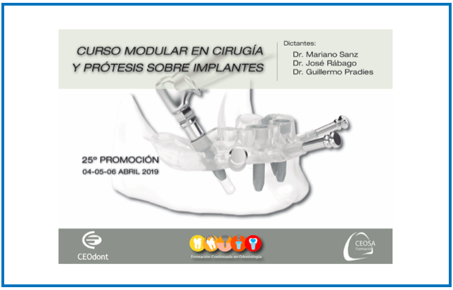 Curso modular de Cirurgia e  Prótese sobre implantes